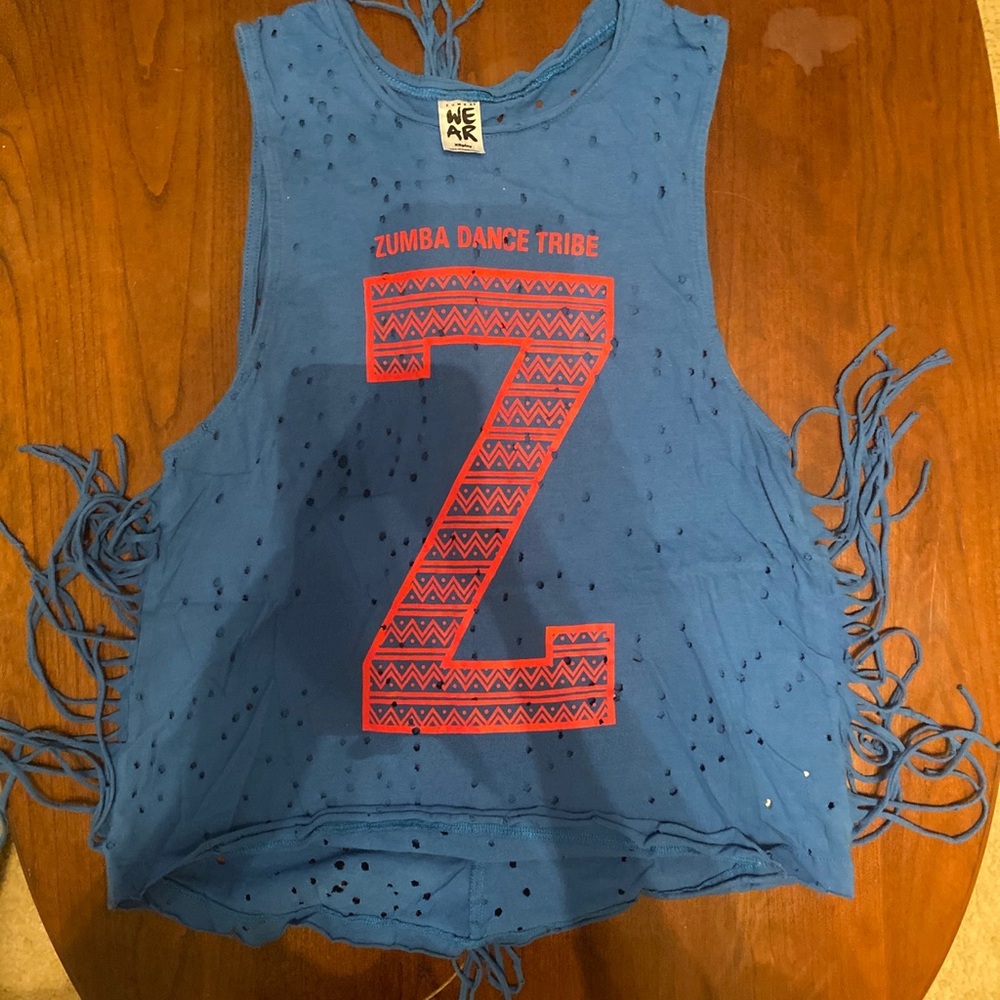 “Zumba Dance Tribe” Red & Blue Tribal Muscle Tank - Women’s XSmall - Never Worn
